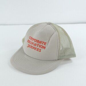 Vintage Corporate Relocation Service Summer Hat snapback Adjust Gray Trucker Hat